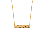 Les Tr&eacute;sors De Lily [Q6287] - Collier Plaqu&eacute; Or 'Cl&eacute;opatra' dor&eacute; martel&eacute; - 30x5 mm
