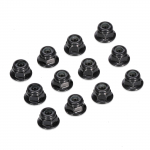 Metalinės 4 mm M4 ratų blokavimo veržlės, suderinamos su 1/10 RC automobiliu Hsp Redcat Traxxas Tamiya Hpi Rc4wd Axial juoda