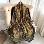 Prabangaus prekės ženklo &scaron;ilko skara, moteri&scaron;ka, ilga skara, apvyniota musulmonų hidžabų &scaron;alikai, pashmina, moteri&scaron;ka, paplūdimio pavogta bandana Foulard Pareo 90 * 180 cm