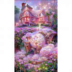 &bdquo;Fantasy Rose Castle&ldquo; 5D &bdquo;pasidaryk pats&ldquo; deimantinės tapybos rinkiniai Gėlė, apvali kvadratinė grąžtas deimantinis siuvinėjimas deimantų mozaikos menas Y579 Full Round 20x40CM
