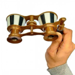 2,5 colio žalvarinis žiūronas su perlamutru, antikvarinis operos žiūronas pauk&scaron;čių stebėjimui, medžioklei