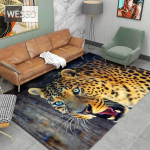 Madingas leopardo ra&scaron;to kilimas ant grindų 3D gyvūnų spausdintas didelis kilimas svetainė, mink&scaron;ta kempinė, vonios kambario kilimėlis, sugeriantis, neslystantis 160x200cm 1pcs