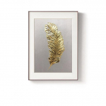 Aukso lapų blokas Modernus aukso plunksnos spausdinimo plakatas Abstrakčios tapybos &Scaron;iuolaikinės sienos meno vaizdas, skirtas gyvenamojo kambario jūreivio dekoravimui 21X30cm No Frame