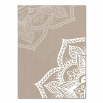 Bohemia Mandala Gėlėti pilki plakatai Drobės tapyba Islamo sienų meno spaudiniai Paveikslėliai, skirti interjero jogos svetainės dekoravimui 21cm&times;30cm NoFrame