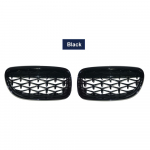 2 vnt. automatinės inkstų grotelės, keičiamos meteorologinės grotelės, skirtos BMW E90 E91 3 serijos 2009&ndash;2012 m. priekiniams deimantiniams lenktyniniams automobiliams Gloss Black black