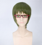 30CM Trumpas Perukas Anime Free! Ryugazaki Rei Cosplay Kostiumas Kar&scaron;čiui Atsparus Sintetinis Plaukas Vyrams Moterims Perukai ( Be akinių ) 30CM Only Wig žalia