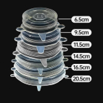Sandarus ir skaidrus silikoninis dubenėlio dangtelis konservavimui