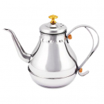 Nerūdijančio plieno kavos arbatos arbatinukas &bdquo;Gooseneck Pour Strainer&ldquo; virdulys, filtras 1.2L sidabras