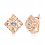 MINTHA Clip auskarai Madingi rožinio aukso spalvos vestuviniai kasdieniai mados papuo&scaron;alai kubiniai cirkonio auskarai moterims vestuviniai auskarai A