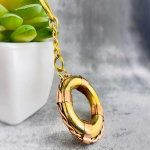 Rankų darbo &bdquo;Life Saver Ring&ldquo; raktų pakabukas su plaukimo vamzdeliu, senovinis jūrinis žalvarinis raktų pakabukas, &bdquo;Life Preserver&ldquo; raktų pakabukas