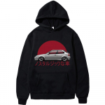 Unisex Nostalgic Car Hoodie Jdm Comic Printing Sportinis kostiumas Unisex Moteri&scaron;kas megztinis EK Japanese Streetwear Megztinis ilgomis rankovėmis ES dydis
