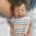 NPK 19 colių LOULOU Baby Doll Girl Reborn viso kūno silikoninė vonios lėlė Girl