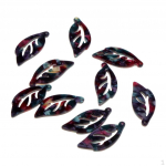 10 vienetų matinio pavir&scaron;iaus akrilo pakabučių, dydis 3 mm, violetinės spalvos, 34x15 mm