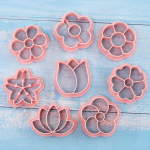 8 vnt gėlių formos biskvitas sausainių pjaustyklės te&scaron;los kepimo forma| gėlių sodo vakarėlio biskvitas 8PCS