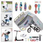 Pir&scaron;tų riedlenčių rampos rinkinys Skatepark Finger Bike Motoroleriai Motoroleriai