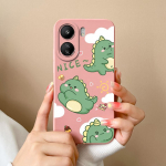 Skirtas &bdquo;Xiaomi Redmi Note 13 Pro 13R 13C K60 Ultra K70 Pro K70E&ldquo; dėklui mielam dinozaurui, auk&scaron;tos kokybės matiniam skysto silikono galinio dangtelio apsauginiam korpuso buferiams Xiaomi Redmi K70E