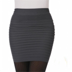Elastinis klostuotas sijonas auk&scaron;tu juosmeniu Bodycon mini sijonas verslo biurui Pigūs trumpi pie&scaron;tukų sijonai vienspalviai rožiniai juodi mėlyni kar&scaron;ti One Size