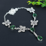 Natural Chrome Diopside Gemstone 925 Sterling Silver Gift Necklace 18 m3w89