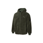 Puma &Scaron;ilta nuo vėjo striukė su aksominiu gobtuvu su logotipu Vyri&scaron;ki vir&scaron;utiniai drabužiai tamsiai žalia 535066-64 XL