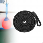 Boat Fender Line Bag plūduro virvė su kilpa, 3/8 colio 6,56 pėdų universalus, nailono dokas juoda