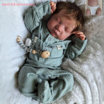 19 colių tikrovi&scaron;kos Bebe Reborn lėlės Levi užmerktomis akimis, 3D dažytos odos naujagimio figūrėlės žaislai vaikams Vaiko &scaron;ventės gimtadienio staigmena full silicone boy