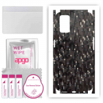 apgo Protective Skin Sticker for the back+sides compatible with Oppo A72, Full Wrap Film, Foil, Vinyl - Pattern Carbon Black Pixel