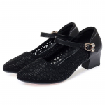 Moteri&scaron;ki Kalnų kri&scaron;tolinio akmens viengubieji batai Moteri&scaron;ki eleganti&scaron;ki tinkliniai tu&scaron;čiaviduriai kvėpuojantys mink&scaron;ti padai, stori vidutinio kulno basutės, batai 35 balta