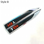 2 vnt metalo TDI logotipo &scaron;oninio sparno ženklelio emblemos lipdukų lipdukai, skirti POLO PASSAT GOLF 5 6 7 MK7 MK4 MK5 MK6 Style-B