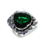 Chrome Diopside Gemstone Handmade 925 Sterling Silver Jewelry Ring Size 9.5 j5o32