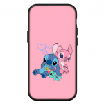 iPhone 15 14 Xiaomi Redmi Note 13 12 11 Pro Max X 8 7 XR Samsung Galaxy A15 S24 S23 Huawei OPPO A38 Lilo Stitch Juodas Animacinis Rožinis Mielas Telefono Dėklas for Redmi Note 8 Pro aero
