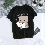 Kartoniniai grafiniai mar&scaron;kinėliai Mieli Bubu Dudu mar&scaron;kinėliai Y2k 90s Manga mar&scaron;kinėliai Moterys Vyrai Juokingi Mar&scaron;kinėliai Gotikiniai Harajuku Tees Vir&scaron;ūnės S juoda