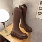 Rudens ir žiemos nauji storu padu su aksomu stori kojoms didelio dydžio didelio aulo ilgaauliai riterio batai 35 balta