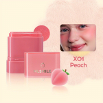 Flat tube fruit blush stick two-in-one lipstick, easy to apply color and highlight, contour and rouge, convenient and easy to carry