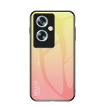 Fashion Gradient grūdinto stiklo dėklas, skirtas Vivo V30 V40 SE V25 V27 V23 Realme C63 C51 C61 OPPO A40 A98 A78 A79 A74 A80 5G A60 Spalvingas Atgal Telefono dangtelis OPPO Find X5