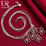 925 prabos sidabro gyvatės grandinėlė drugelio vėrinys madingi vestuviniai papuo&scaron;alai 45cm 2.10*1.80cm