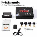 Solar Power Smart Car TPMS padangų slėgio stebėjimo sistema I&scaron;orinis automobilio padangų slėgio detektorius Automatinės apsaugos signalizacijos sistemos LCD padangų slėgio jutiklis