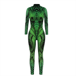 Moteri&scaron;kas Cosplay Jumpsuit Sexy 3D Print futuristinis kostiumas XL
