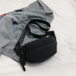 Juosmens krep&scaron;iai moterims Nailono &bdquo;Fanny Pack&ldquo; moteri&scaron;kas juosmens paketas, pečių skersinis krūtinės krep&scaron;ys rankinės &bdquo;All-Match Messenger&ldquo; diržo paketas 30x9x15cm juoda