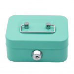 Metalinis Piggy Bank su raktu užraktu monetų konteineris Pinigų organizatorius Maža laikymo dėžutė suaugusiems vaikams, taupantys pinigus 4,53x3,78x2,28 colio