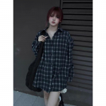 Amerikieti&scaron;ki languoti mar&scaron;kiniai moterims pavasariui ir rudeniui, naujo dizaino, didesnio dydžio, spalvų derinimo, ilgomis rankovėmis, auk&scaron;tos kokybės, poriniai mar&scaron;kiniai-paltas M mėlyna