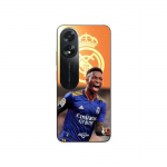 Coque Oppo A38 Vini JR Wallpaper Real Madrid Bleu et jaune Maniacase juoda