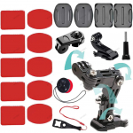 Motociklo &scaron;almo rinkinys, skirtas GoPro Hero 13 12 11 10 9 Veiksmo kameros &scaron;almo smakro laikiklis, skirtas Go Pro Insta360 DJI Osmo priedų rinkinys