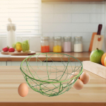Egg Storage Organizer Fruit Basket Reusable Easy to Use Metal Bin Wire juoda
