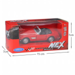 1/36 BMW 507 1956 Klasikinis žaislinis automobilis vaikams Welly Diecast transporto priemonė Miniatiūrinis atitraukiamas Laisvi ratai Kolekcija Dovana berniukams raudona