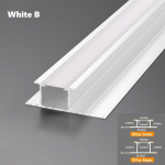 Sienos plok&scaron;tės kampinis LED aliuminio profilis 5/8mm įleidžiamas gipso kartono plytelių užbaigimo kra&scaron;to juostelė namų dekoras linijinis ap&scaron;vietimas 1M For 8mm board