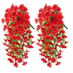 2 vnt Dirbtinės pakabinamos petunijos gėlės UV atsparios dirbtinės gėlės Daugkartinio naudojimo imituojamos petunijos, skirtos lauke &scaron;ventinių vestuvių vakarėlių dekoravimui