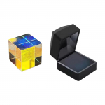Stiklo kubo Dichroic Prism X Cube Desktop Ornamento Stiklo prizmė, skirta spindulių skaidymui ir fotografijos priedai &Scaron;viesus dekoras A