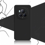 Prabangūs dėklai Honor Magic 6 Pro Ultimate Magic6Pro Magic6Ultimate 5G telefonams, pagaminti i&scaron; skysto mink&scaron;to silikono, apsauginis korpusas Honor Magic 6 5G juoda