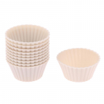 10 vnt Silikoninio pyrago formelės apvalios formos bandelių puodelis Mini Cake Cup virtuvės įrankis