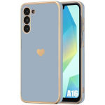 Coque pour Samsung Galaxy A16 4G/5G - Protection avec Motif C&oelig;ur Antichoc Ultra Slim L&eacute;ger - Bleu